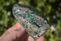 Polished Rare Emerald Mica In Matrix Free Forms x 2 From Mutoko, Zimbabwe - Toprock Gemstones and Minerals 