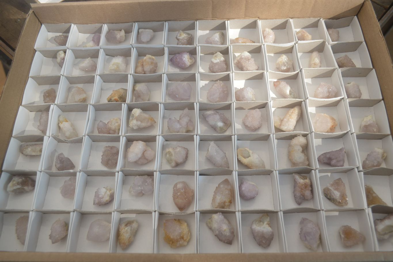 Natural White and Amethyst Spirit Quartz Single Crystals x 70 From Boekenhouthoek, South Africa - Toprock Gemstones and Minerals 