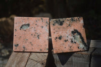 Polished Orange Calcite With Biotite Mica Pyramids x 2 From Madagascar - Toprock Gemstones and Minerals 