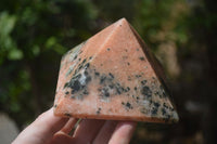 Polished Orange Calcite With Biotite Mica Pyramids x 2 From Madagascar - Toprock Gemstones and Minerals 