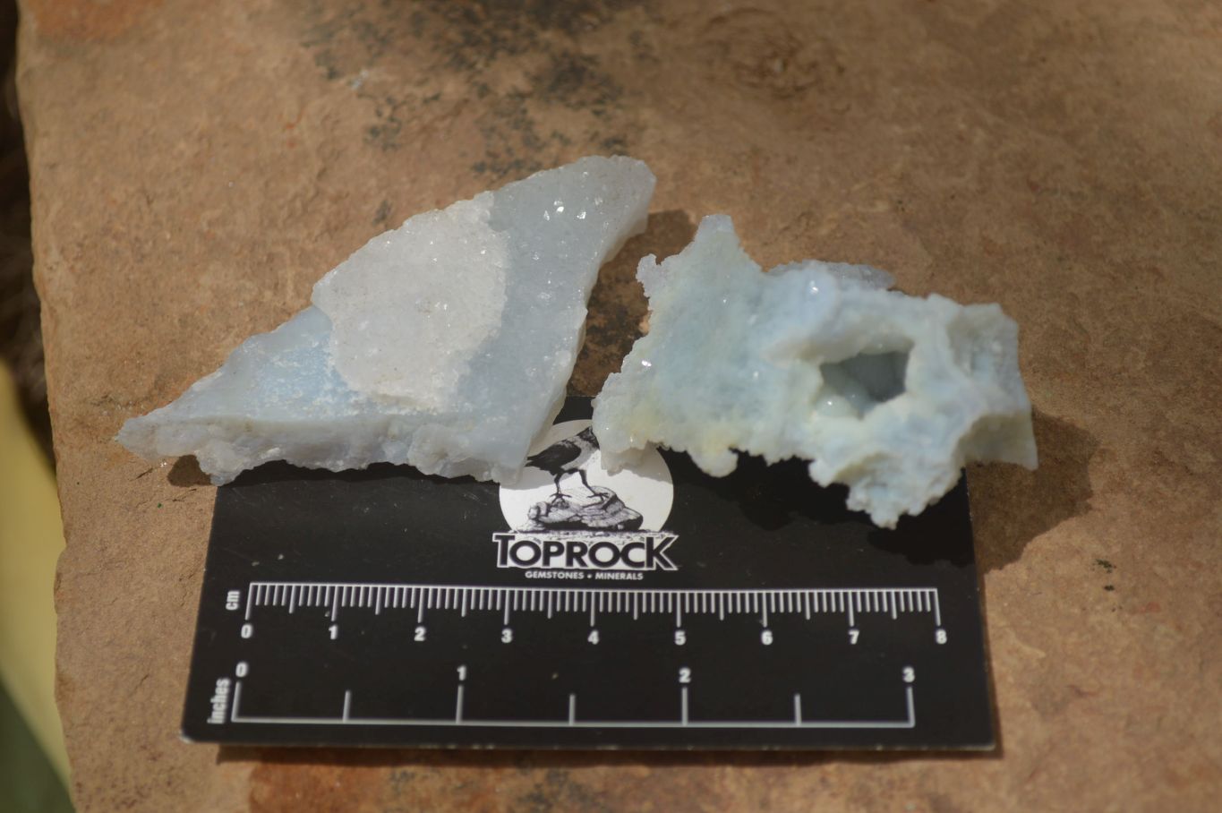 Natural Etched Blue Chalcedony Specimens x 24 From Nsanje, Malawi - Toprock Gemstones and Minerals 