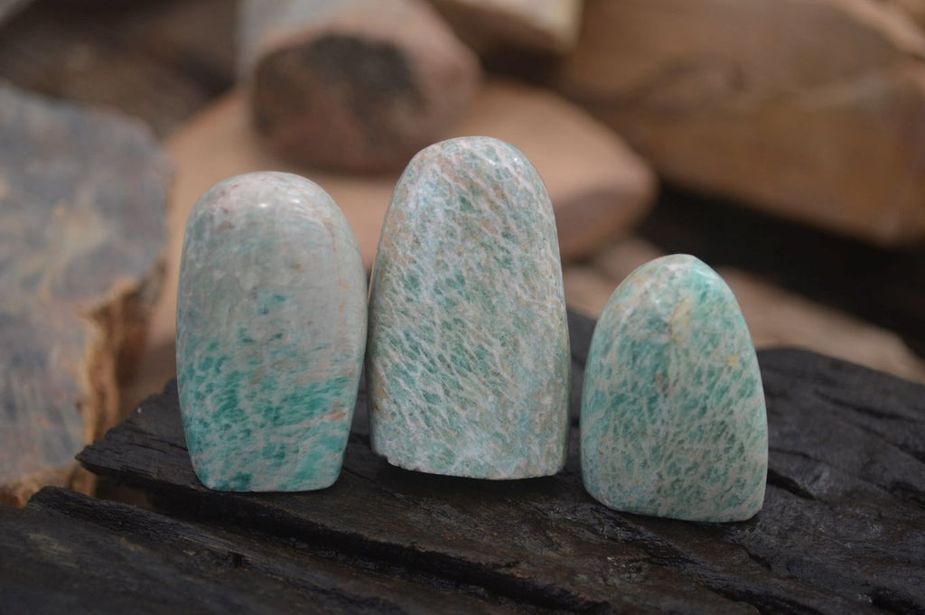 Polished Amazonite Free Forms x 35 From Zimbabwe - Toprock Gemstones and Minerals 