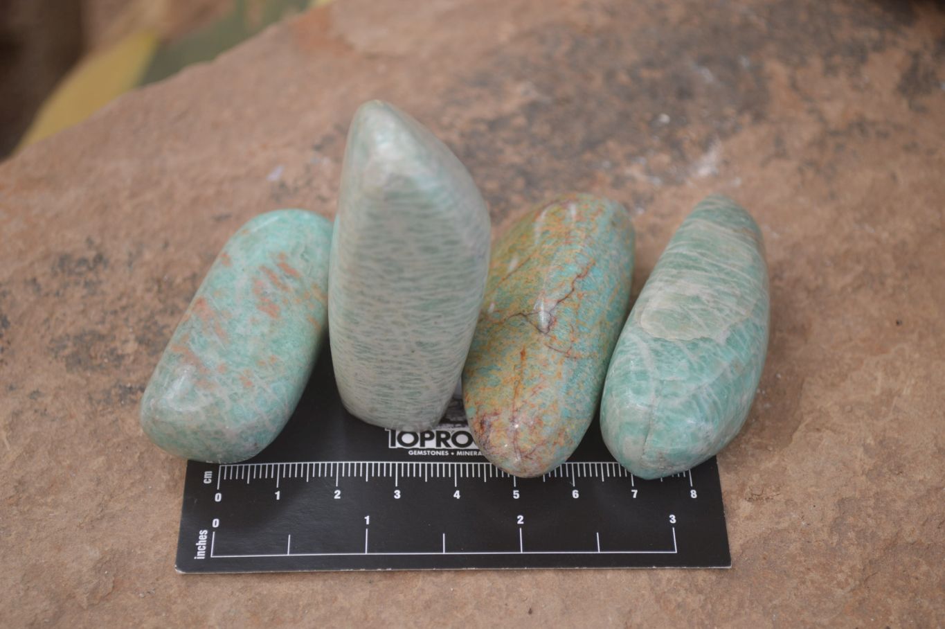 Polished Amazonite Free Forms x 35 From Zimbabwe - Toprock Gemstones and Minerals 