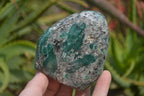 Polished Rare Emerald Mica In Matrix Standing Free Forms x 3 From Mutoko, Zimbabwe - Toprock Gemstones and Minerals 