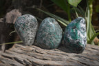Polished Rare Emerald Mica In Matrix Standing Free Forms x 3 From Mutoko, Zimbabwe - Toprock Gemstones and Minerals 
