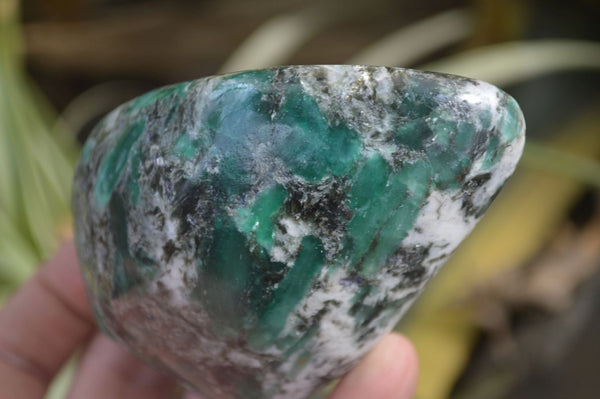 Polished Rare Emerald Mica In Matrix Standing Free Forms x 3 From Mutoko, Zimbabwe - Toprock Gemstones and Minerals 