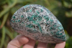 Polished Rare Emerald Mica In Matrix Standing Free Forms x 3 From Mutoko, Zimbabwe - Toprock Gemstones and Minerals 