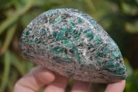 Polished Rare Emerald Mica In Matrix Standing Free Forms x 3 From Mutoko, Zimbabwe - Toprock Gemstones and Minerals 