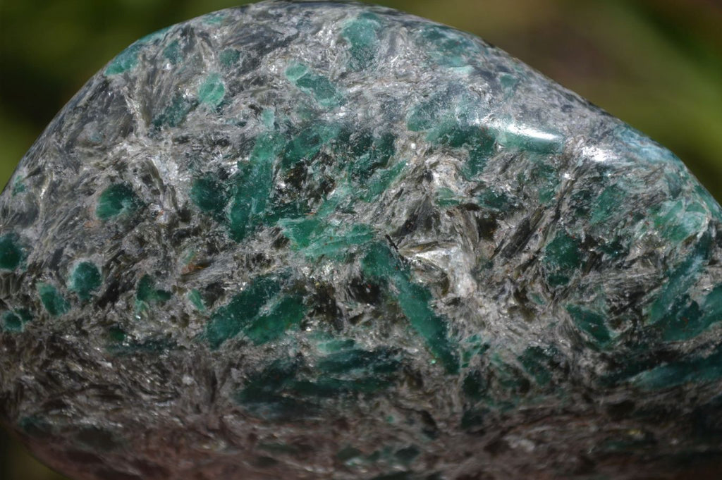 Polished Rare Emerald Mica In Matrix Standing Free Forms x 3 From Mutoko, Zimbabwe - Toprock Gemstones and Minerals 
