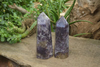 Polished Lepidolite with Pink Rubellite Points x 2 From Ambatondrazaka, Madagascar - Toprock Gemstones and Minerals 