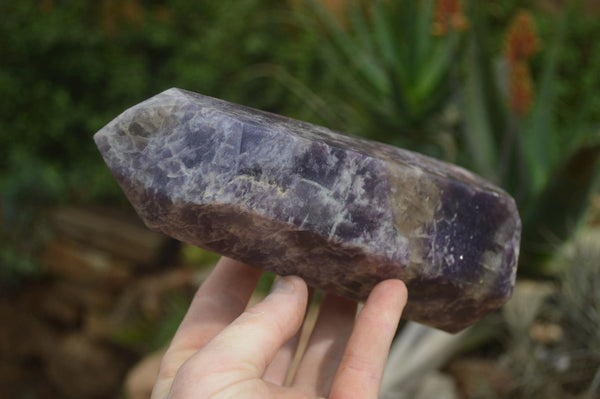 Polished Lepidolite with Pink Rubellite Points x 2 From Ambatondrazaka, Madagascar - Toprock Gemstones and Minerals 