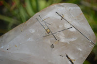 Polished Tourmalinated Quartz Display Piece x 1 From Madagascar - Toprock Gemstones and Minerals 