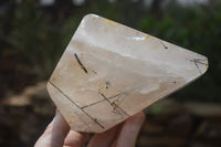 Polished Tourmalinated Quartz Display Piece x 1 From Madagascar - Toprock Gemstones and Minerals 