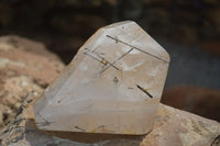 Polished Tourmalinated Quartz Display Piece x 1 From Madagascar - Toprock Gemstones and Minerals 