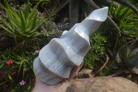 Polished Banded Agate Flame Sculpture x 1 From Madagascar - Toprock Gemstones and Minerals 