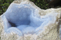 Natural Blue Lace Agate Geode Specimens x 3 From Nsanje, Malawi - Toprock Gemstones and Minerals 