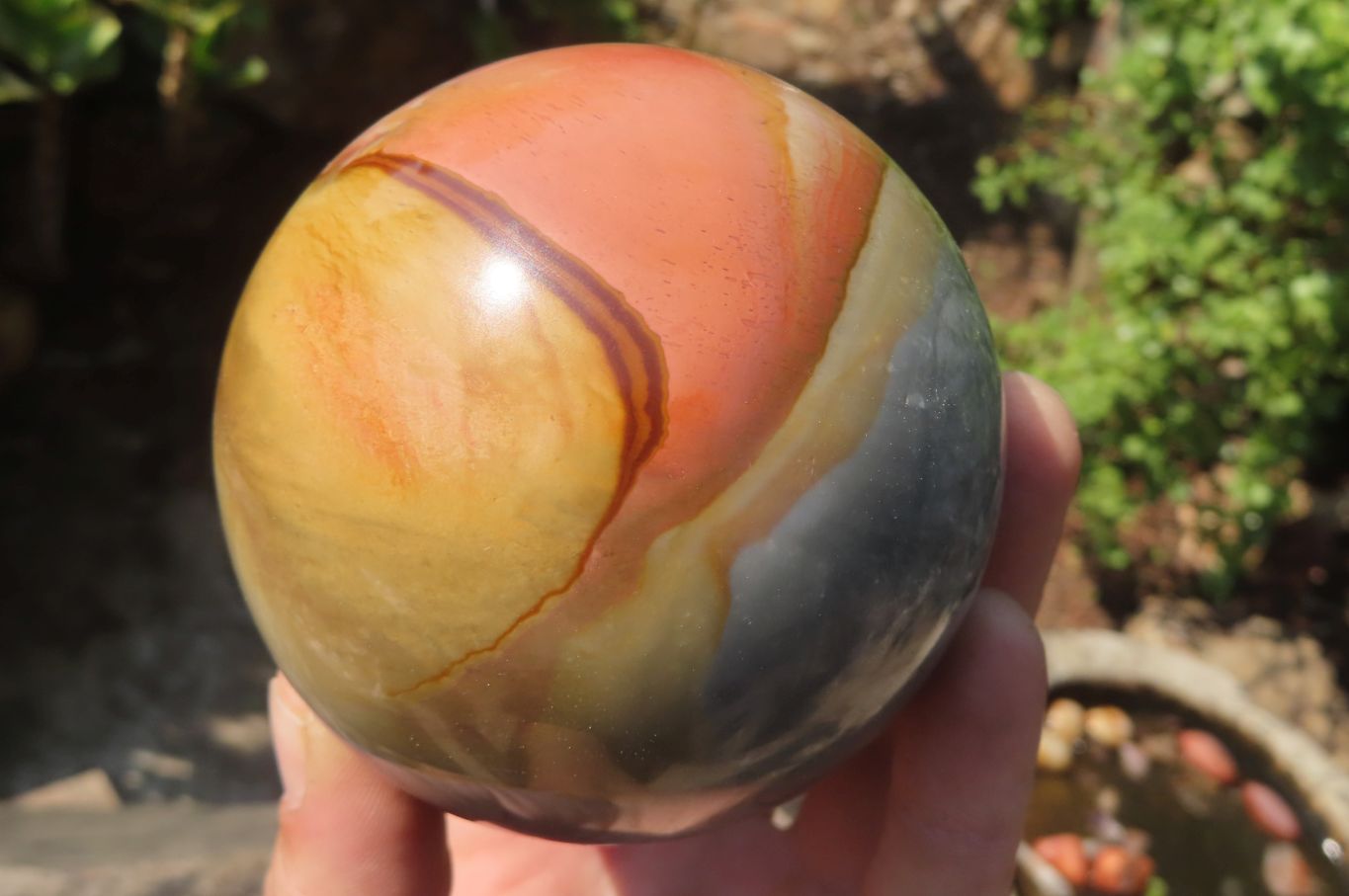 Polished Polychrome Jasper Spheres x 2 From Madagascar - Toprock Gemstones and Minerals 