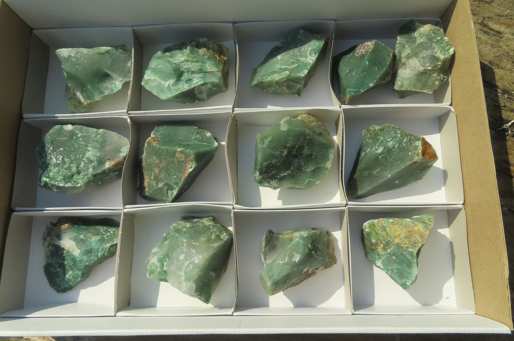 Natural Jade Cobbed Specimens x 13 From Swaziland - Toprock Gemstones and Minerals 