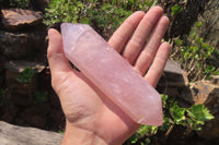 Polished Double Terminated Rose Quartz Points x 4 From Madagascar - Toprock Gemstones and Minerals 