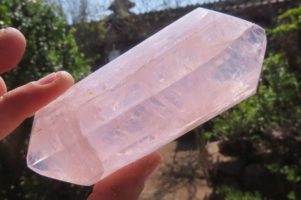 Polished Double Terminated Rose Quartz Points x 4 From Madagascar - Toprock Gemstones and Minerals 