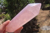 Polished Double Terminated Rose Quartz Points x 4 From Madagascar - Toprock Gemstones and Minerals 