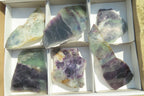 Polished Watermelon Fluorite Slices x 6 From Uis, Namibia - Toprock Gemstones and Minerals 