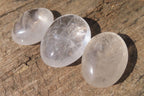 Polished Clear Rock Crystal Quartz Palm Stones x 24 From Madagascar - Toprock Gemstones and Minerals 