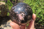 Polished Rhodonite Spheres x 3 From Madagascar - Toprock Gemstones and Minerals 