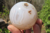 Polished Banded Agate Spheres x 6 From Madagascar - Toprock Gemstones and Minerals 