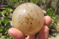 Polished Banded Agate Spheres x 6 From Madagascar - Toprock Gemstones and Minerals 