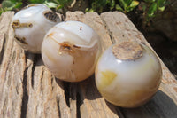 Polished Banded Agate Spheres x 6 From Madagascar - Toprock Gemstones and Minerals 