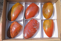 Polished Red Jasper Standing Free Forms x 6 From Madagascar - Toprock Gemstones and Minerals 