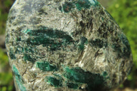 Polished Rare Emerald Mica In Matrix Standing Free Forms x 4 From Mutoko, Zimbabwe - Toprock Gemstones and Minerals 
