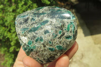 Polished Rare Emerald Mica In Matrix Standing Free Forms x 4 From Mutoko, Zimbabwe - Toprock Gemstones and Minerals 