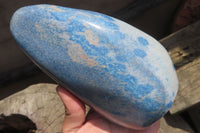 Polished Blue Spinel Spotted Quartz Standing Free Form x 1 From Madagascar - Toprock Gemstones and Minerals 