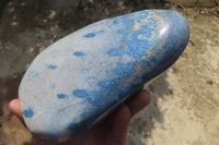 Polished Blue Spinel Spotted Quartz Standing Free Form x 1 From Madagascar - Toprock Gemstones and Minerals 