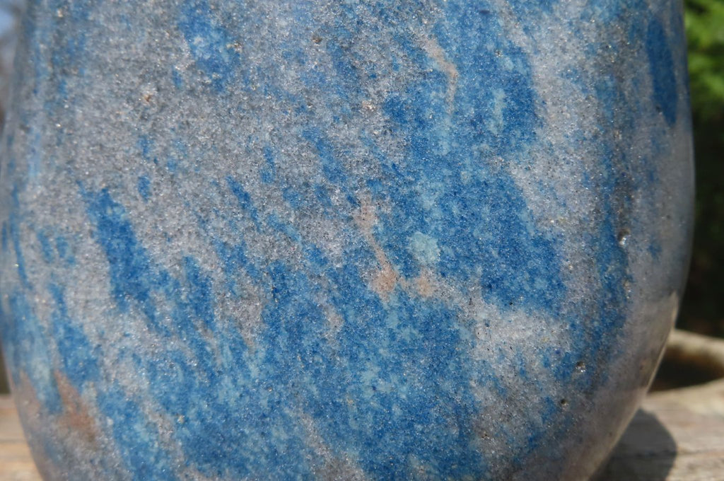 Polished Blue Spinel Spotted Quartz Standing Free Form x 1 From Madagascar - Toprock Gemstones and Minerals 