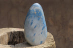 Polished Blue Spinel Spotted Quartz Standing Free Form x 1 From Madagascar - Toprock Gemstones and Minerals 