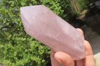 Polished Double Terminated Rose Quartz Points x 6 From Madagascar - Toprock Gemstones and Minerals 