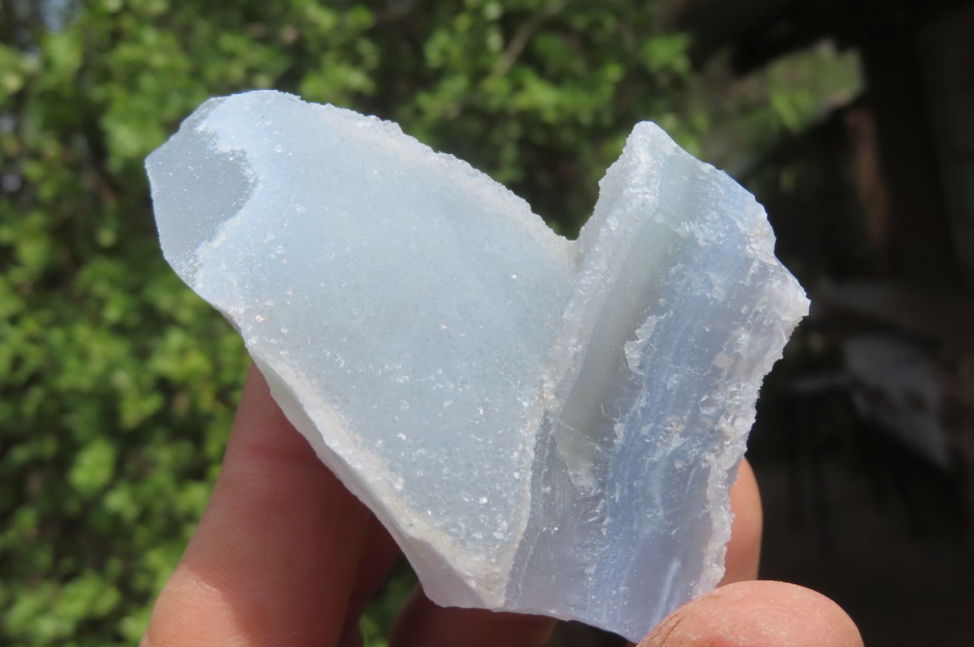 Natural Etched Blue Chalcedony Specimens x 12 From Nsanje, Malawi - Toprock Gemstones and Minerals 