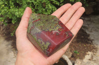 Natural Bastite Dragon Bloodstone Points x 2 From South Africa - Toprock Gemstones and Minerals 