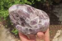 Polished Chevron Amethyst Standing Free Forms x 2 From Madagascar - Toprock Gemstones and Minerals 