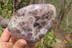 Polished Chevron Amethyst Standing Free Forms x 2 From Madagascar - Toprock Gemstones and Minerals 