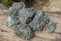 Natural Rare Emerald Mica In Matrix Cobbed Specimens x 6 From Mutoko, Zimbabwe - Toprock Gemstones and Minerals 
