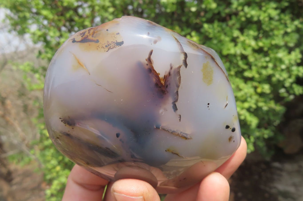 Polished Dendritic Agate Standing Free Forms x 4 From Madagascar - Toprock Gemstones and Minerals 