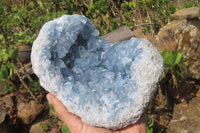 Natural Blue Celestite Geode Specimen x 1 From Sakoany, Madagascar - Toprock Gemstones and Minerals 