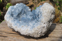 Natural Blue Celestite Geode Specimen x 1 From Sakoany, Madagascar - Toprock Gemstones and Minerals 