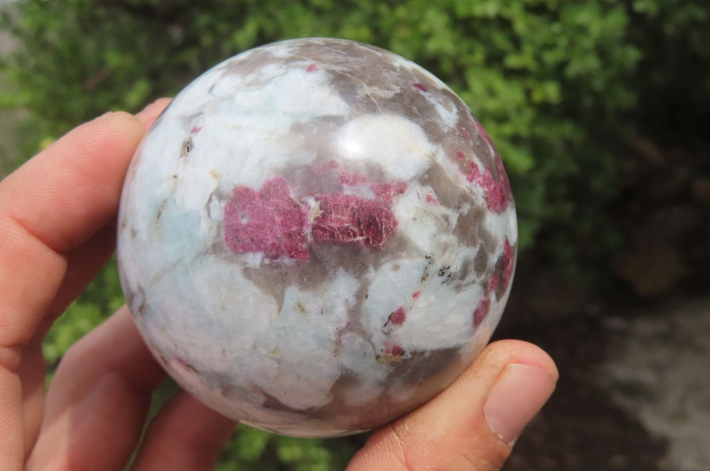 Polished Rubellite Pink Tourmaline Spheres x 3 From Madagascar - Toprock Gemstones and Minerals 