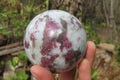 Polished Rubellite Pink Tourmaline Spheres x 3 From Madagascar - Toprock Gemstones and Minerals 