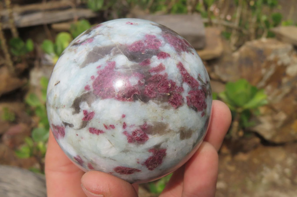 Polished Rubellite Pink Tourmaline Spheres x 3 From Madagascar - Toprock Gemstones and Minerals 